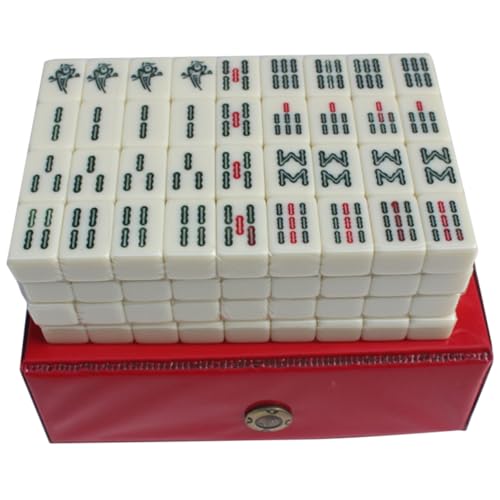 KICHOUSE 1 Satz Reise Freizeit Mahjong Mahjong-Reisen Mahjong Für Zu Hause Mahjong Reisespielzeug Majiang Spielzeug Für Zu Hause Mini-Mahjong-kit Kleines Mahjong-kit Mahjong-Spiel Acryl von KICHOUSE