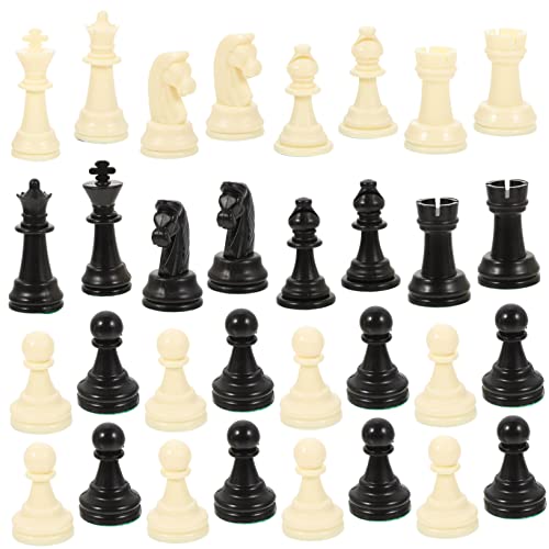 KICHOUSE 1 Satz Schachfiguren Schachbrett Bauern Schachfiguren Schachuhr Schach Ersatzschachbrett Schach Denksportaufgaben Spielschach Für Brettspiele Schachblock von KICHOUSE