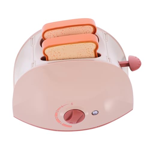 KICHOUSE 1 Satz Simulation Elektrischer Spielzeuge Kindertoaster Pop-up- Simulation Brotbackautomat -Toaster Vorgeben Mikrowelle Plastik Rosa von KICHOUSE