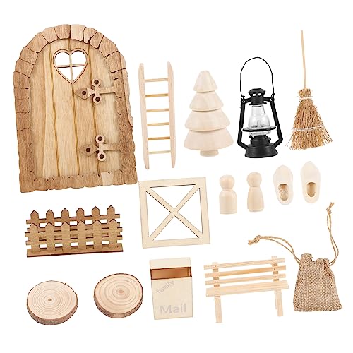 KICHOUSE 1 Satz Simuliertes Möbeldekor Mini-zubehör Figuren Wohnkultur Puppenhauslaterne Dekoration Für Weihnachtsfeiern Weihnachts-Miniatur-dekor Weihnachts-Mini-Ornamente Hölzern von KICHOUSE