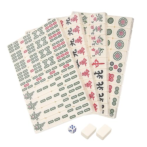 KICHOUSE 1 Satz Taskmaster Brettspiel Chinesisches Mahjong Spielzeug Harz Lustiges Mahjong Kit Brett von KICHOUSE