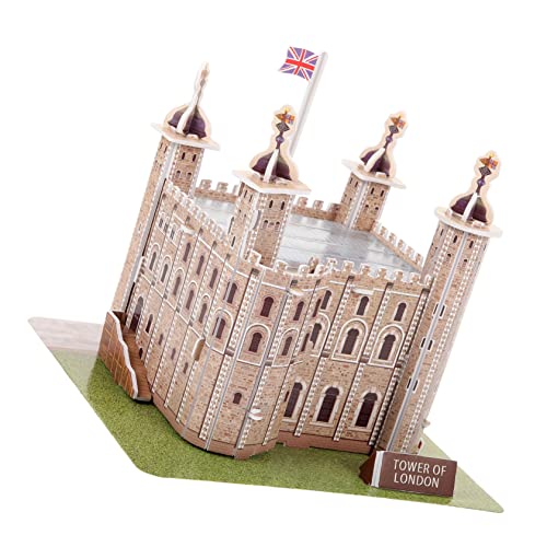 KICHOUSE 1 Satz Tower of London-puzzle Puzzle Für Erwachsene 3D-puzzle-Spielzeug 3D-gebäude-puzzle London Tower-puzzle Mechanisches 3D-puzzle Aus Holz Papier Dreidimensional Modell Kind von KICHOUSE