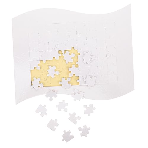 KICHOUSE 1 Satz Wärme Übertragungs Puzzle Leer Spender Hitzebeständig Thermal- Tumbler-Sublimation Unschmelzbar Abgänger Rätsel Puzzlekleber Puzzlematte Wärmeübertragungs-Puzzle Weiß Papier von KICHOUSE