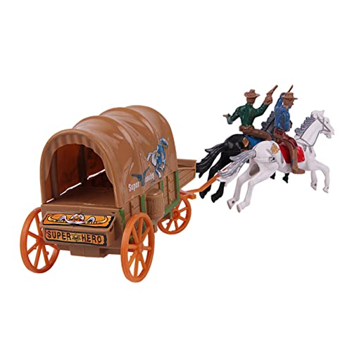 KICHOUSE 1 Satz Western-Cowboy-Figur Spielzeug Western-partydekorationen Cowboys Pferdespielzeug Cowboy-Dekorationen Bauernhof-geburtstagsdekorationen Westliches Spielzeug Plastik von KICHOUSE