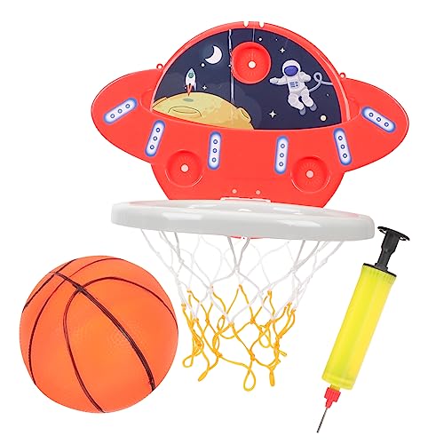 KICHOUSE Faltbarer Indoor Basketballkorb Für Wandmontiertes Basketballspielzeug Mit 3 Saugnäpfen Und 1 Ball Cartoon Basketballbrett Chinesischem Feuerorange Perfekt Für Spielzimmer von KICHOUSE