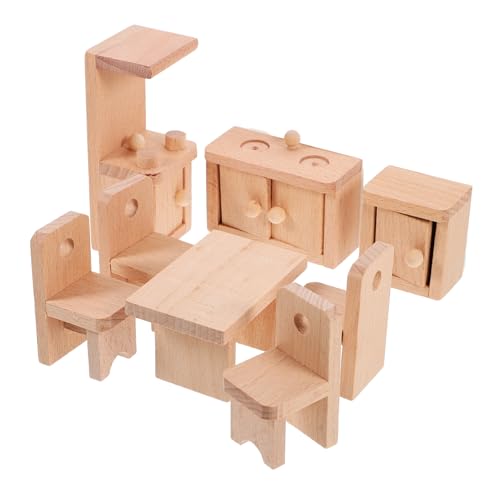 KICHOUSE Puppenhausmöbel 1 Set DIY Mini Möbelmodell Aus Holz Puppenhaus Kleines Modell Puppenhaus Puppenhaus Möbelzubehör Miniatur Puppenhaus von KICHOUSE