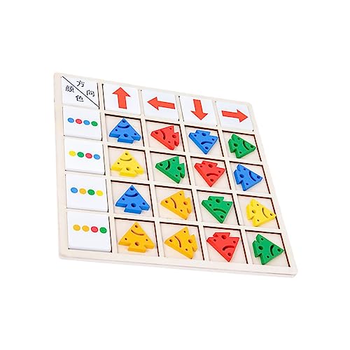 KICHOUSE 1 Set Holzpuzzlespielzeug Richtungsfarbe Kognitiv Spielset Für Kleinkinder Kinder von KICHOUSE