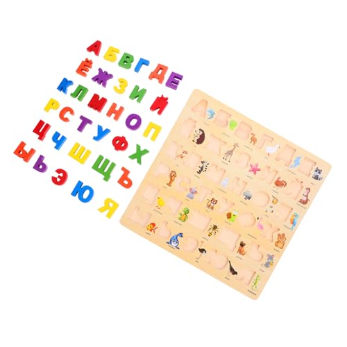 KICHOUSE 1 Set Kinder Aufklärung Russisches Holzpuzzle Kleinkinder Lernpuzzle von KICHOUSE