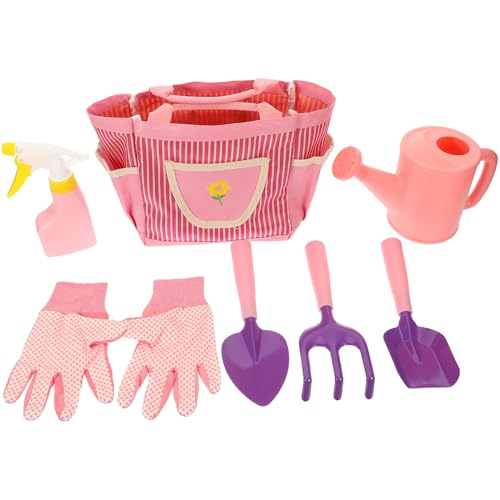 KICHOUSE 1 Set Kinder Gartengeräte Gartenschaufel Garten Rechen Schaufel Gießkanne Spray Wasserkocher Handschuhe Set von KICHOUSE