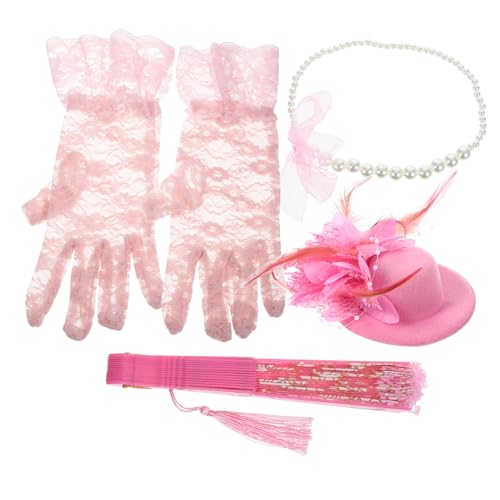 KICHOUSE 1 Set Kinder Party Make Up Tee Party Zubehör Kinder Anziehzubehör Performance Halskette Zubehör Für Mädchen Anzieh Schmuck Tee Party Handschuhe Für Mädchen Tee Party von KICHOUSE