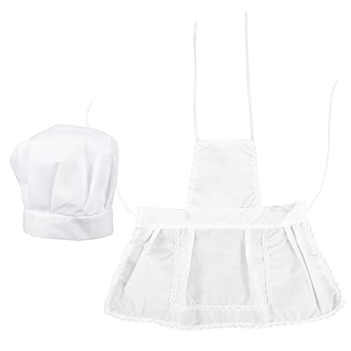 KICHOUSE 1 Set Kinderanzug Kinderhaube Für Mädchen Kleinkind Kleinkind Kostüm Kind Kochmütze Kostüme Für Mädchen Kinder Backschürze Koch Kostüm Schürze Kleinkind Mütze Kinderschürze von KICHOUSE