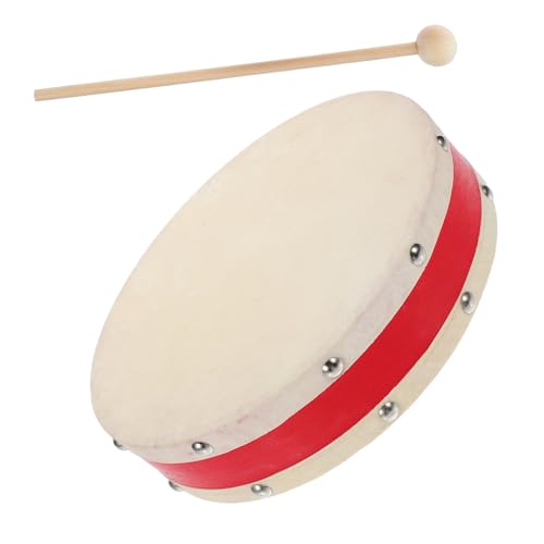 KICHOUSE 1 Set Kinderspielzeug Tamburin Instrumente Handtrommel Mit Trommelstock Percussion Trommelspielzeug Trommelspielzeug Musikspielzeug Für Kleinkinder Handpercussion von KICHOUSE