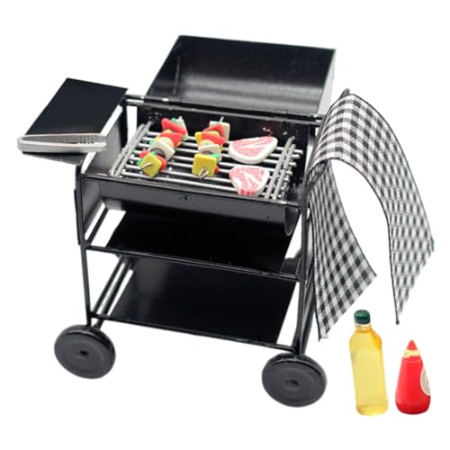 KICHOUSE Puppenhaus-miniaturspielzeug Grill Set Für Puppenhaus 1 Set BBQ Grill Öbel Für Kreatives Für Kochgeschirr Für Puppenhaus Deko Puppenhausmöbel von KICHOUSE