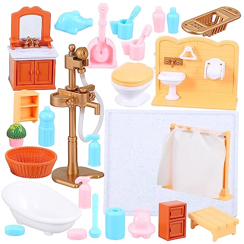 KICHOUSE 1 Set Miniatur Puppenmöbel Im Modernen Stil Für Mini Badezimmer Requisiten Mikroskopische Dekoration Puppenhaus Zubehör Spielzeug Für Kreative Rollenspiele von KICHOUSE