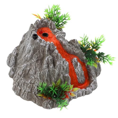 KICHOUSE 1 Set Vulkan Sprühmodell Aquarium Vulkan Vulkanausbruch Szene Requisiten Vulkan Pädagogische Experimente Zusammengesetztes Vulkanmodell Lava Vulkan Kunststoff von KICHOUSE