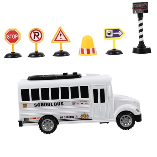 KICHOUSE 1 Set Zurückziehen Schulbus Anzug Zurück Bus Spielzeug Bauwagen Für Auto Spielzeug Für Babys Spielzeug Bus Spielzeug Spielzeug Für Bagger Spielzeug Druckguss Rückseitenautos von KICHOUSE