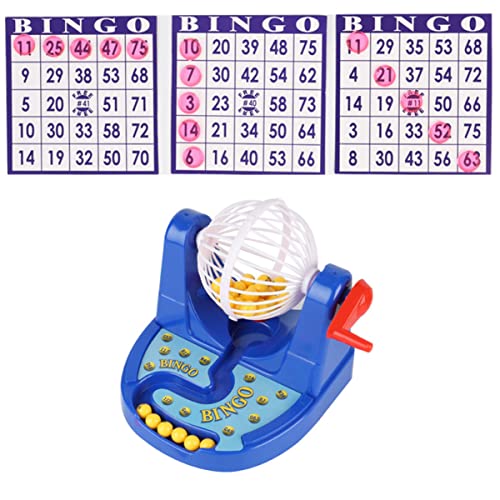 KICHOUSE 1 Stück Bingo Spiel Bingo Ausrüstung Brettspiele Zubehör Bingo Maschine Käfig Bingo Tablett Bingo Karten Mini Maschine Tragbarer Bingo Käfig Spielzeug Kinder von KICHOUSE