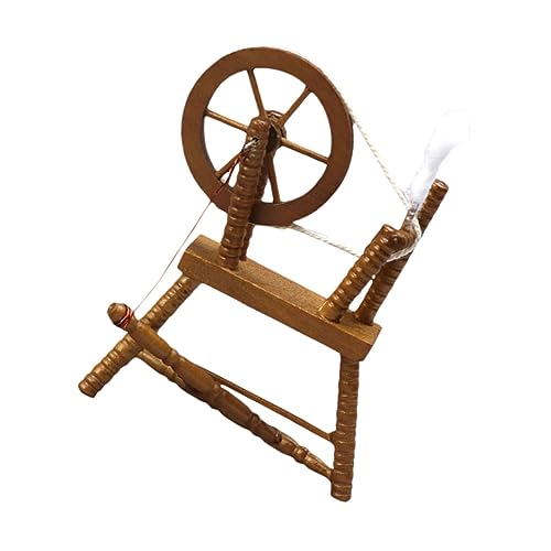 KICHOUSE 1stück Miniatur Holz Handspinnrad Puppenhaus Zubehör Dekorative Möbel Häuser Und Spielzeug Kindersicheres Holz Vintage Design Für Kreative Raumgestaltung KICHOUSE 1stück Miniatur Holz Handspinnrad Puppenhaus Zubehör Dekorative Möbel Häuser Und Spielzeug Kindersicheres Holz Vintage Design Für Kreative Raumgestaltung von KICHOUSE