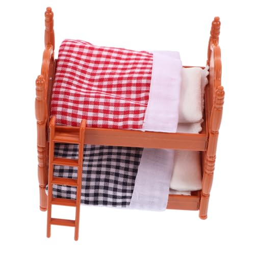 KICHOUSE 1 Stück Kreatives Mini Doppelbett Aus Langlebiges Etagenbett Für Puppenhaus Praktisches Simulationsbett Für Kinder Puppenmöbel Spielzeug Ideal Für Rollenspiele von KICHOUSE