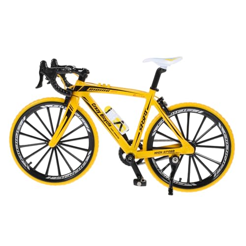 KICHOUSE 10 Miniatur Kreatives Gelbes Design Mit Gebogenem Lenker Ideal Für Dekoration Und Sammlerstücke Perfekte Geschenkidee Für Fahrradliebhaber von KICHOUSE