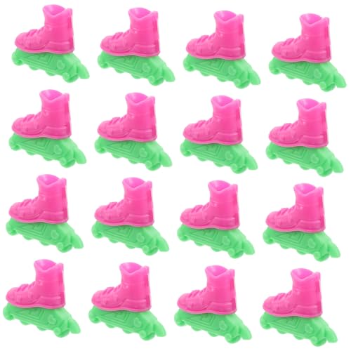 KICHOUSE 10 Paar Puppen-rollschuh-Ornamente, Kleines , Puppenschuhe, Ornamente, Miniatur-puppenschuhe, Requisiten, Mini-rollschuh-Modelle, Dekorative Rollschuh-Puppen-Requisiten von KICHOUSE