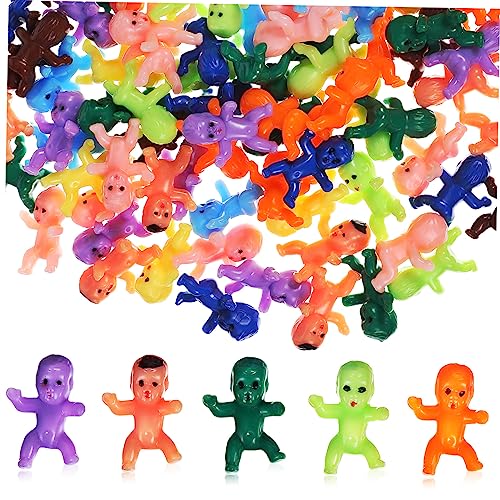 KICHOUSE 100 STK Kleine Puppe Spielzeuge Babys kauspielzeug babyspiele Dekorationen Minifiguren Kinderspielzeug babyspielzeug winzige Plastikbabys Mini-Babys aus Kunststoff von KICHOUSE