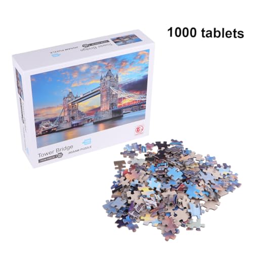 KICHOUSE 1000 Stück Puzzle-Spielzeug Denksport-rätsel Zum Selbermachen Feinmotorikspielzeug Kinderrätsel Landschaft Puzzles DIY Spielzeuge Haushalt 3D Spielzeugset von KICHOUSE