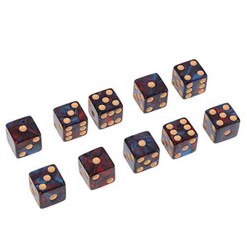 KICHOUSE 10St große Lochpunktwürfel Rolling dice Party Games spielewürfel Party Spiele unregelmäßige Spielwürfel 6-seitige rote Würfel Unterhaltungswürfel Würfelspiel für Kinder Acryl Blue von KICHOUSE