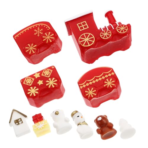 KICHOUSE 10er Set Weihnachts-geschenkbox Im Mikro-landschaftsformat Zugschmuck Für Den Weihnachtsbaum Weihnachtsbaum Zug Zug Spuren Weihnachtszug Schneekugelfiguren Selber Machen Harz von KICHOUSE