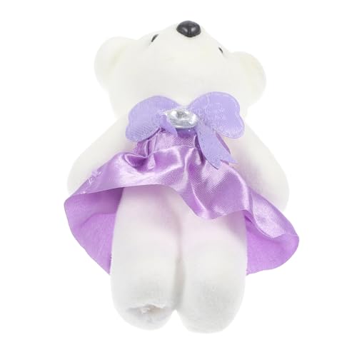 KICHOUSE 10st Bärenverzierung Dekorative Bärenpuppe Gefüllte Puppendekoration Bärenpuppe Im Schlafzimmer Weicher Stoffbär Stofftier Bär Stofftier Für Teenager Massenpuppen Plüsch Lavender von KICHOUSE