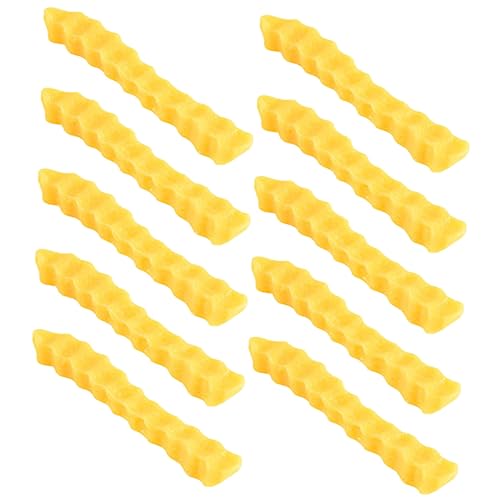 KICHOUSE 10st Gefälschte Pommes Frites Hühnchen Pommes Lebensmittel Für Küchenspiele Künstliche Pommes Frites Gefälschtes Pommes-Frites-Spielzeug Pommes Frittes Künstliche Chips Yellow PVC von KICHOUSE