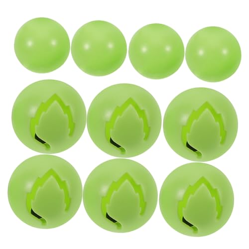 KICHOUSE 10st Spielzeugglocke Ball Katzenspielzeug Geräuschspielzeug Für Haustiere Rasseleinsätze Für Gehäkeltes Haustierspielzeug Katzenspielzeugbälle Kätzchen Bälle Light Green Plastik von KICHOUSE