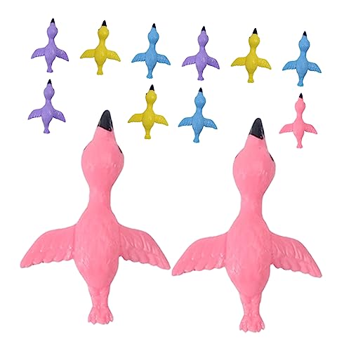 KICHOUSE 12 Stück Flamingo Fingerspieltier Spielzeug Für Kinder Lustiges Sling Shot Fingerflamingo Spielzeug Für Kreative Fingerübungen Und Spielspaß Im Kindergarten Und Zuhause von KICHOUSE