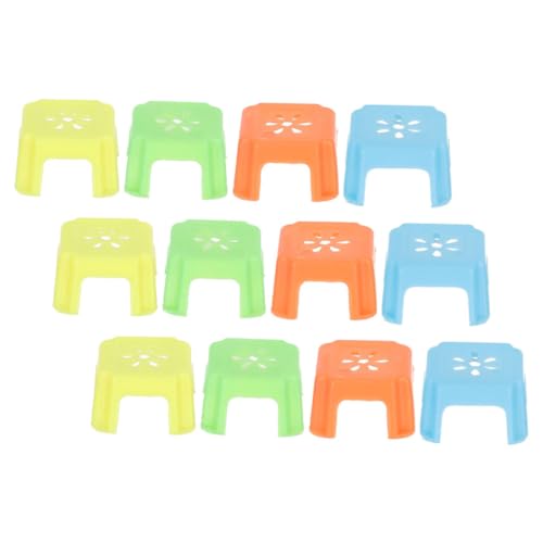 KICHOUSE 12 Stück Teiliges Mini Hocker Modell aus Kunststoff Puppenhaus Möbel Zubehör Bunte Miniatur Hocker für Puppenhaus Dekoration Garten Miniaturen und DIY Szene KICHOUSE 12 Stück Teiliges Mini Hocker Modell aus Kunststoff Puppenhaus Möbel Zubehör Bunte Miniatur Hocker für Puppenhaus Dekoration Garten Miniaturen und DIY Szene von KICHOUSE