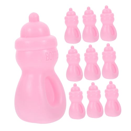 KICHOUSE 12 Stücke Miniatur Spielzeug Baby Puppe Feeder Modell Baby Puppe Flasche Pretend Spielen Milch Flaschen von KICHOUSE