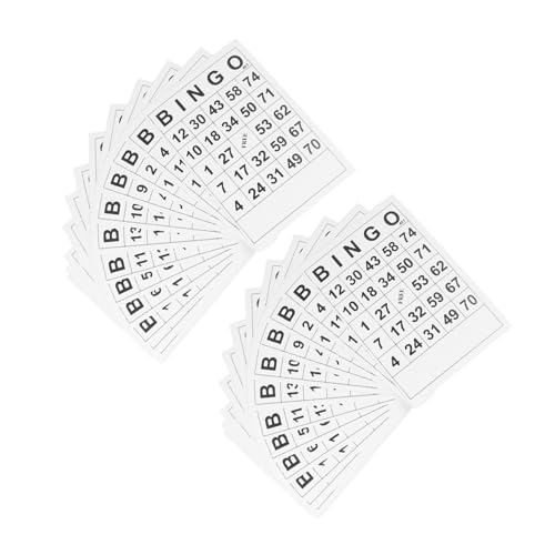 KICHOUSE 120 Stück Teiliges Bingo Kartenset Partyspiel Interaktiv für Familie Freunde Spielabend Zubehör Einfache Regeln Großer Spielspaß KICHOUSE 120 Stück Teiliges Bingo Kartenset Partyspiel Interaktiv für Familie Freunde Spielabend Zubehör Einfache Regeln Großer Spielspaß von KICHOUSE