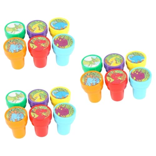 KICHOUSE 18 Stück Stempel Für Mini Kinder Stempel Mini Spielzeug Spielzeug Für Kinder Cartoon Stempel Dinosaurier Spielzeug Stempel Für Die Schule Kidcraft Spielset Stempel von KICHOUSE