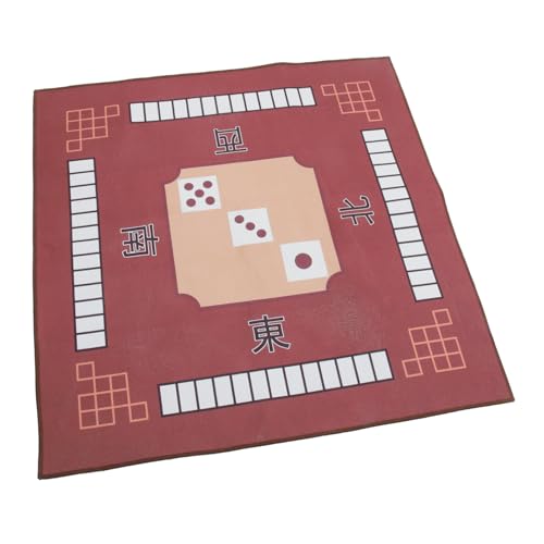 KICHOUSE 1Stk Mahjong-Matte Tischabdeckung für Brettspiele Tischdecke für Mahjong Mahjong-Brett Mahjong-Tisch Quadratische Mahjong Unterlage Mahjong Tischdecke Pokermatte Tischset Brown von KICHOUSE