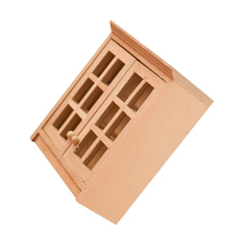 KICHOUSE 1Stk Mini-Möbel-Wandschrank Wohnaccessoires für zu Hause Bücherregal Wohnkultur nachttisch Schrankverzierung Mini-Hausverzierung Puppenhaus Holzschrank Ornamente von KICHOUSE