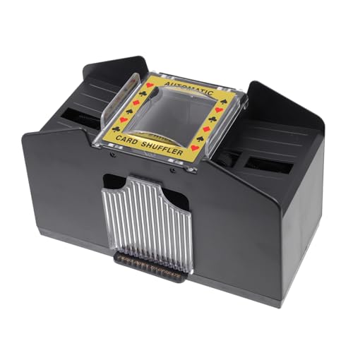 KICHOUSE 1Stk Mischer automatisch elektronisch Spielkarten Spiele Karten mischmaschinen kartenmischgeräte elektrischer Mixer Pokermaschine elektrische Mischwerkzeuge Plastik Black von KICHOUSE