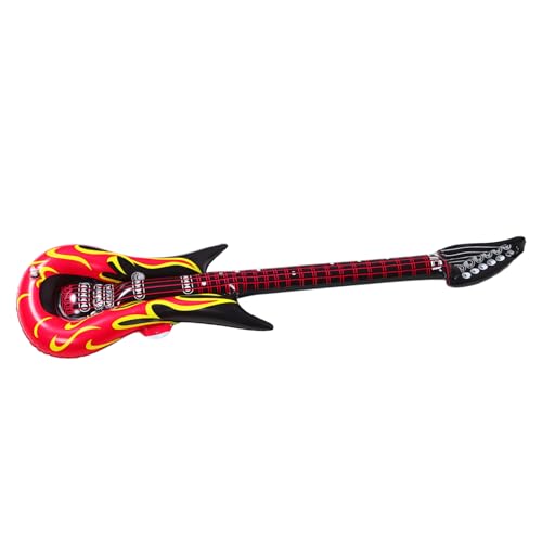 KICHOUSE Aufblasbare Gitarren für Kinder Musikinstrumente Prinz-Gitarre Spielzeuggurt kindersichere Materialien lustige Party-Dekoration von KICHOUSE