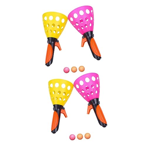 KICHOUSE 2 Bälle starten und fangen beliebte Outdoor-Spielspielzeug für Kinder Spielset für Kinder draußen Kinderspielzeug Kidcraft-Spielset und Catch Launcher Wurfspiel von KICHOUSE