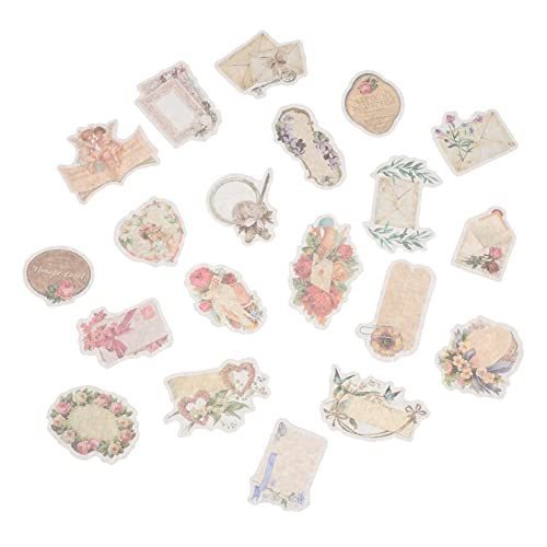 KICHOUSE 2 Boxen Material dekorative Aufkleber Scrapbooking Sticker Scrapbook Stickers Retro deko Tagebuchdekoration Scrapbooking-Sticker Selbstklebende Aufkleber alte Aufkleber Papier von KICHOUSE