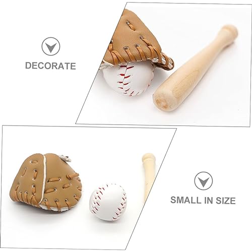 KICHOUSE 2 Sätze Mini Baseball Teilig Miniatur Baseballhandschuh und Realistische Puppenhaus Dekoration Sport Zubehör für Sammler KICHOUSE 2 Sätze Mini Baseball Teilig Miniatur Baseballhandschuh und Realistische Puppenhaus Dekoration Sport Zubehör für Sammler von KICHOUSE