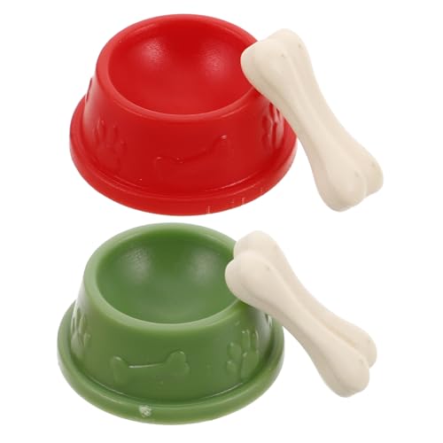 KICHOUSE 2 Sätze Miniaturisierte Hundezubehör Hundeschüsseln für Puppenhaus Realistisches Hundenapf mit Kleinen Knochen Kreative Spielmöglichkeiten KICHOUSE 2 Sätze Miniaturisierte Hundezubehör Hundeschüsseln für Puppenhaus Realistisches Hundenapf mit Kleinen Knochen Kreative Spielmöglichkeiten von KICHOUSE