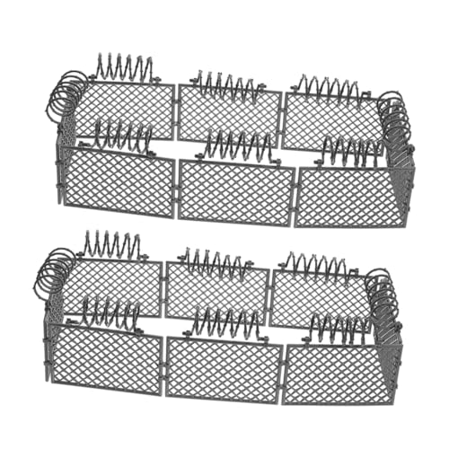 KICHOUSE 2 Sets Miniatur-kunststoffzaun Für Nutztiere, Abs-Spielzeug, Leitplanke Für Baustein, Mini-sicherheitszaun, Kunststoffzaun, DIY-bausteinzaun von KICHOUSE