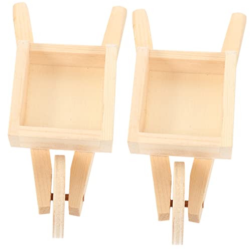 KICHOUSE 2 Stck Miniatur Schubkarren Modell Handgefertigt aus Holz Realistische Puppenhaus Deko Langlebig und Detailreich für Feengärten Schreibtisch und Kleine Gartenlandschaften KICHOUSE 2 Stck Miniatur Schubkarren Modell Handgefertigt aus Holz Realistische Puppenhaus Deko Langlebig und Detailreich für Feengärten Schreibtisch und Kleine Gartenlandschaften von KICHOUSE