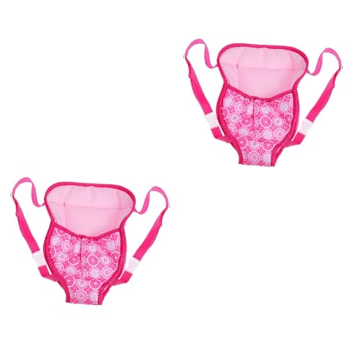 KICHOUSE 2 Stück 18 Puppenschlinge Babydoll-Trage Zubehör für wiedergeborene Babypuppen Puppenträger Puppen-Tragegurt Puppen-Tragehilfe Puppen Babytrage atmungsaktive Puppentrage Rosa von KICHOUSE