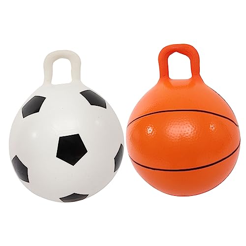 KICHOUSE Hüpfball Für Kinder Jumper Ball Aufblasbare Hüpfbälle Für Sprungball Basketball Und Fußball Design Perfektes Und Zubehör Für Ideal Für Den Innen Und Außenbereich von KICHOUSE