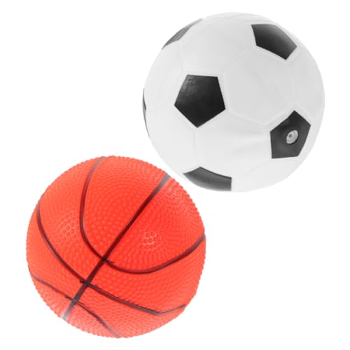 KICHOUSE 2 Stück Aufblasbares Ballspielzeug Fußballspielzeug Hüpfball Für Fußballspielzeug Kinderspielzeug Sportbälle Pädagogischer Klopfball Pädagogischer Hüpfball Outdoor Bälle PVC von KICHOUSE